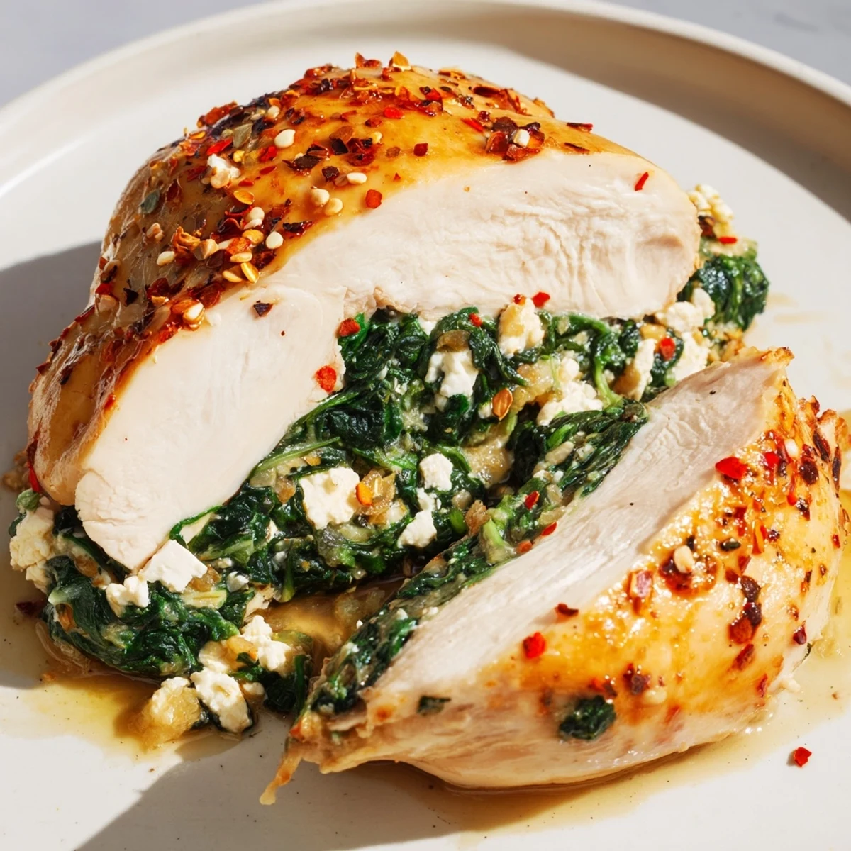 Spinach Feta Stuffed Chicken