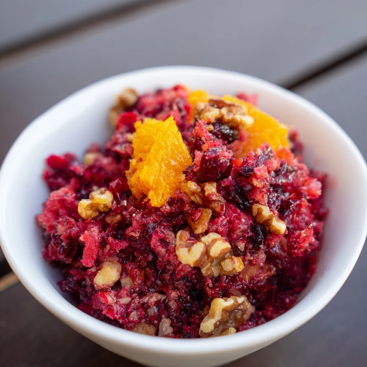 Perfect condiment for Thanksgiving turkey or holiday ham on a festive table. 