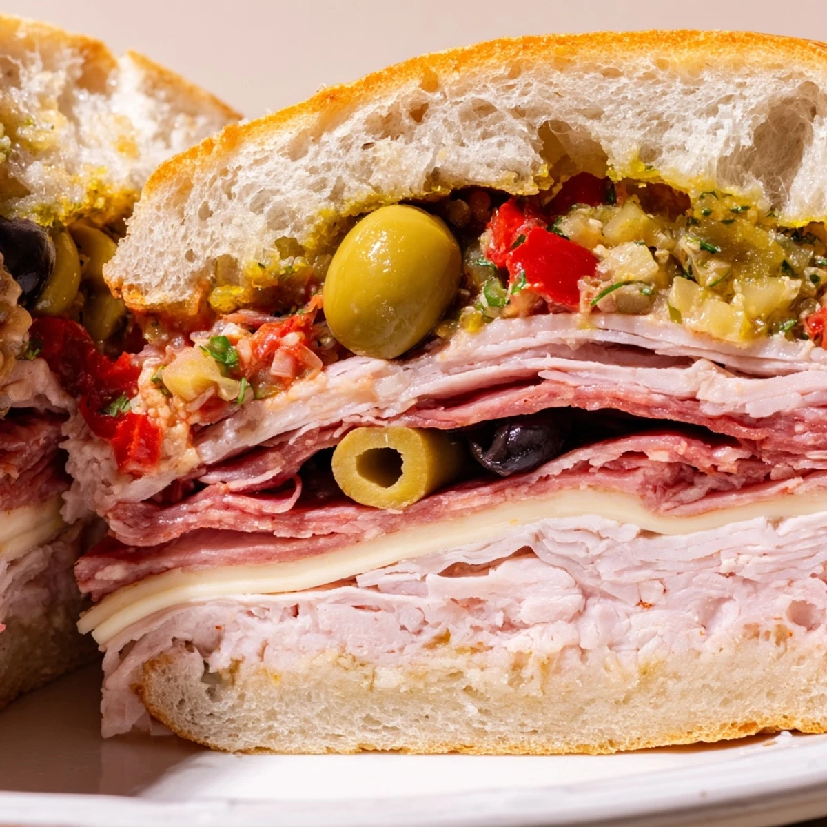 Muffuletta Sandwich with Olive Salad