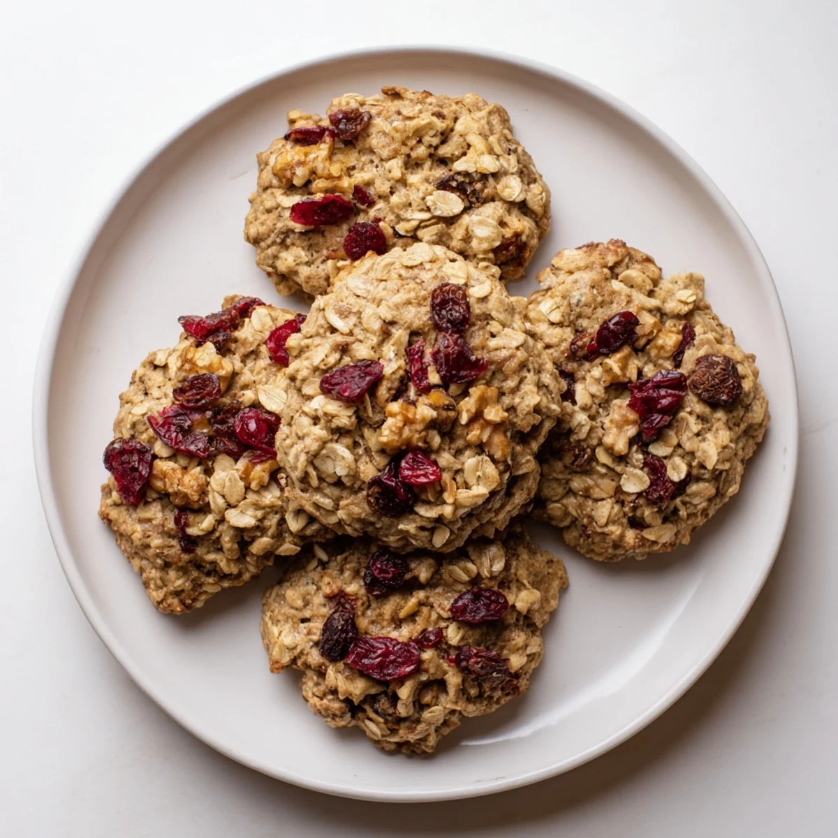 Chai Oatmeal Craisin Cookies cooling on a wire rack with golden edges and chewy centers