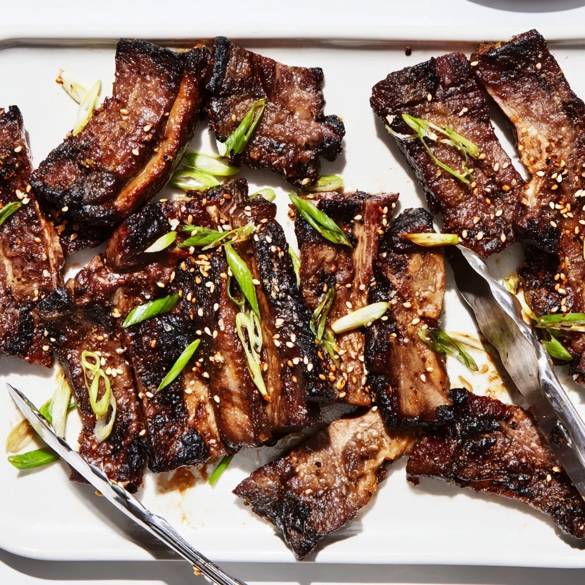 Tender beef short ribs glazed in savory-sweet Korean sauce, perfectly grilled for summer barbecue gatherings