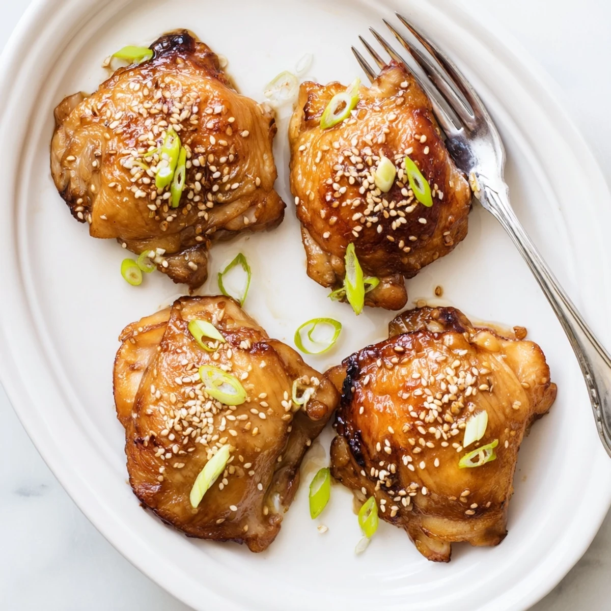Tender juicy chicken marinated in savory garlic miso sauce roasted to perfection