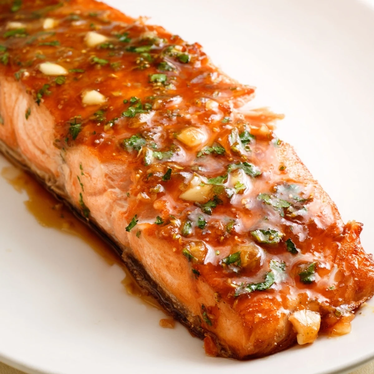 Oven-roasted salmon brushed with tangy honey lime garlic butter sauce, flaky tender meat finished with paprika and parsley