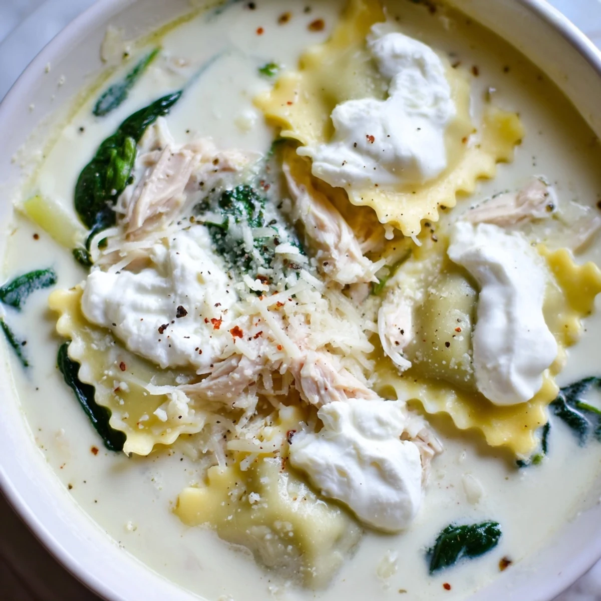 Quick White Lasagna Soup