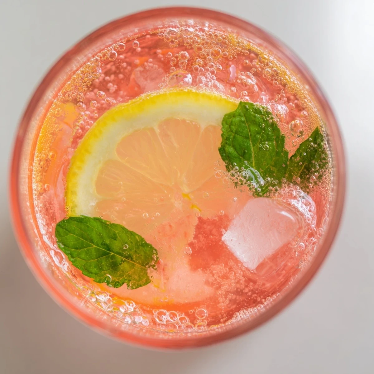 Refreshing Honey Lemon Pink Soda