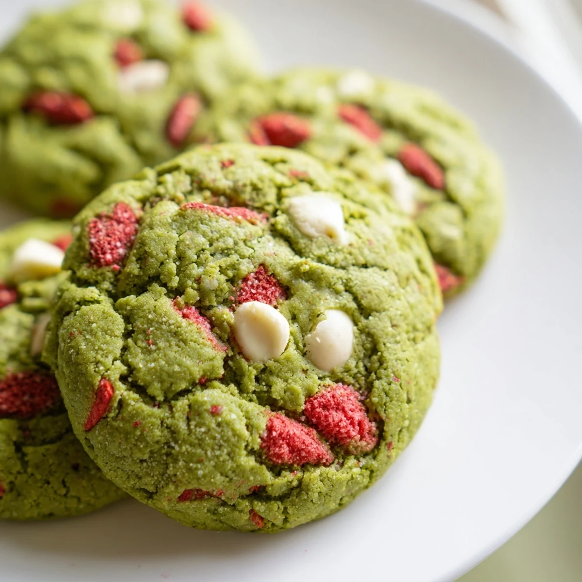 Strawberry Matcha Cookies
