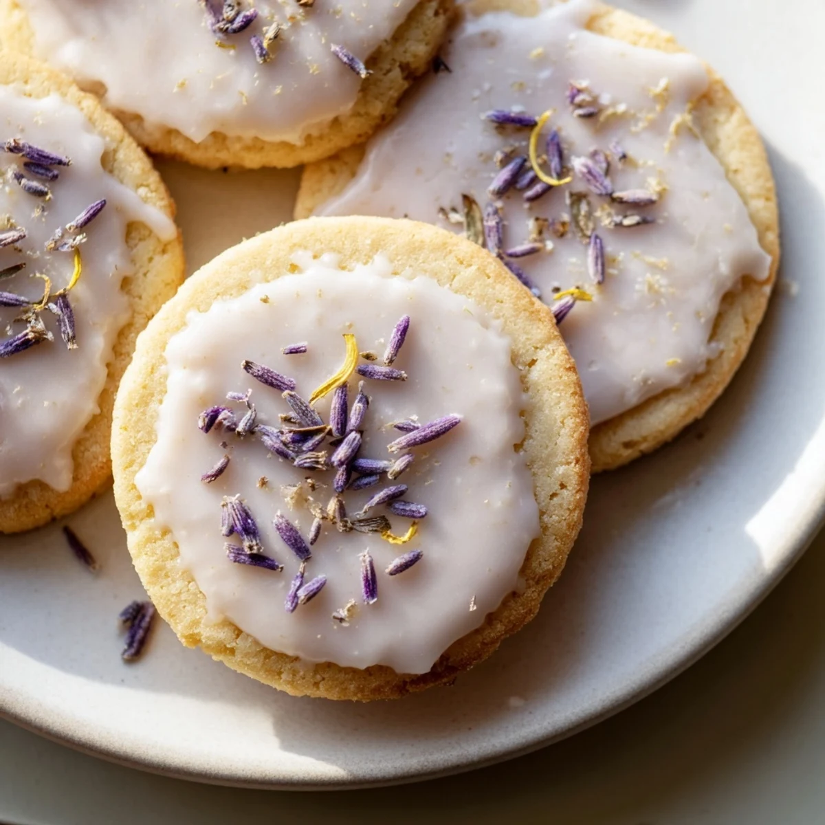 Lemon Lavender Shortbread Cookies