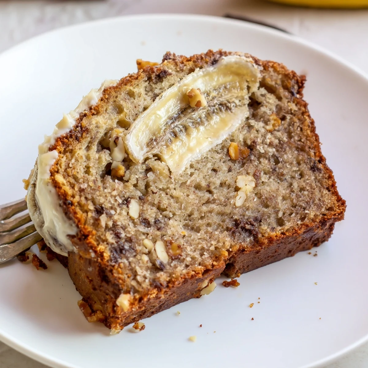Warm Banana Bread Cake Recipe cooling on rack, golden crust, banana aroma.