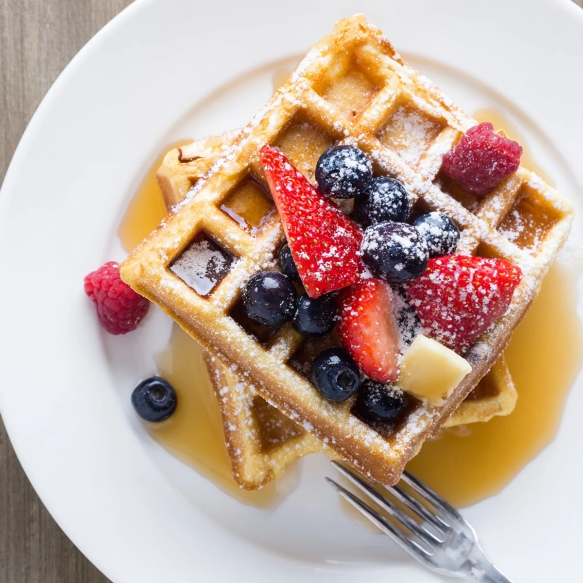 Almond Flour Waffles with Berries