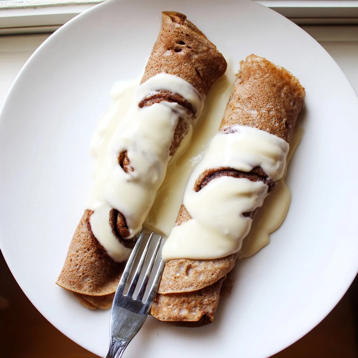 Cinnamon Roll Protein Crepes